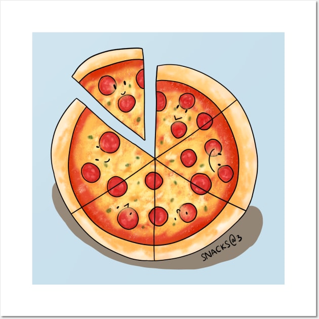 Pepperoni pizza slices Wall Art by Snacks At 3